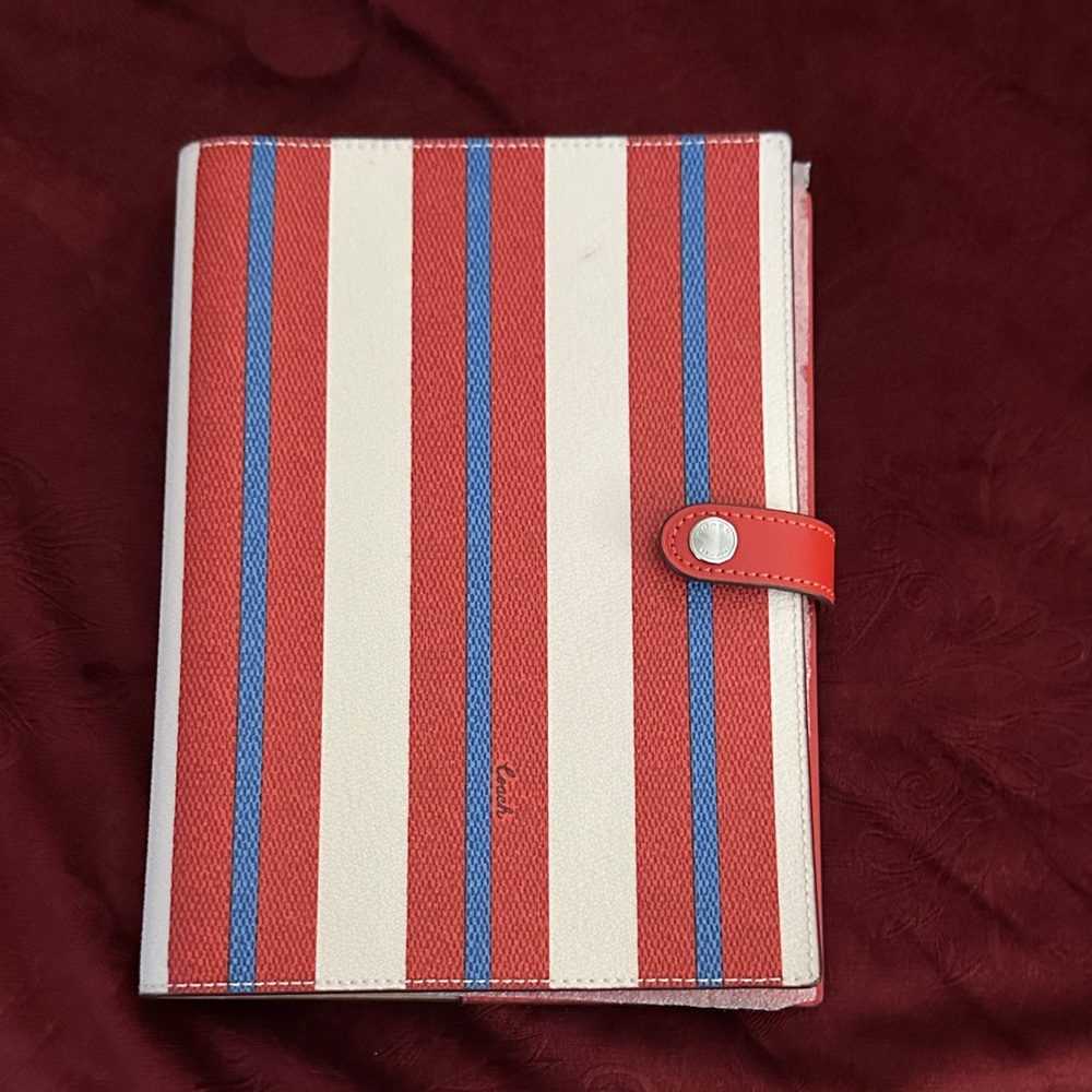Coach Red and Blue Striped Cover